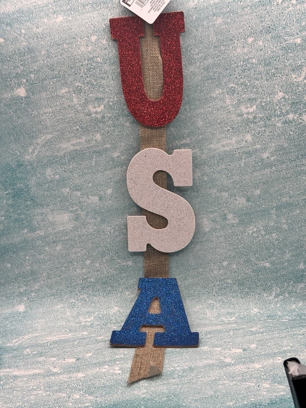 4TH OF JULY, PATRIOTIC, USA Hanging Sign Red, White, Blue SHIPS FREE